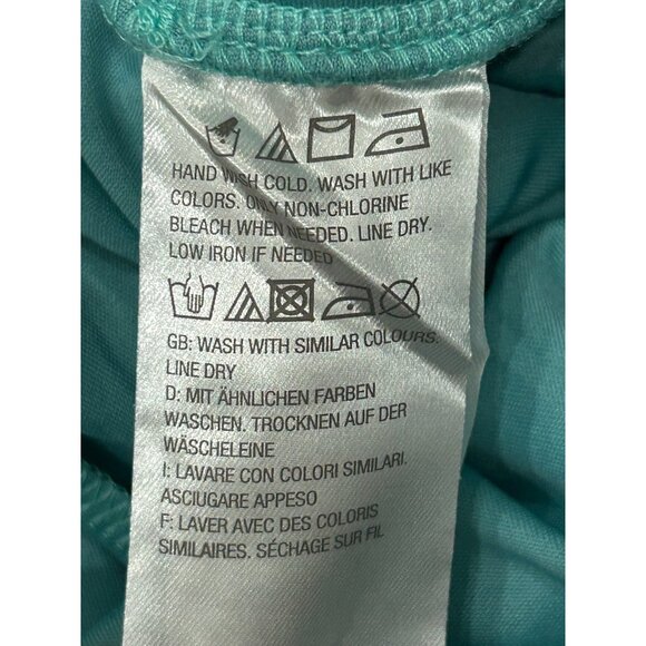 Isaac Mizrahi Live! Floral Lace Knit Culotte Pants Turquoise Sz Large Boho - Picture 9 of 13